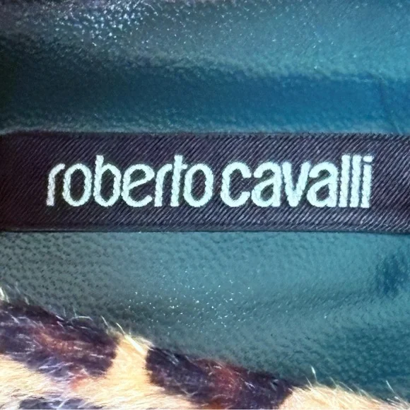Roberto Cavalli Jaguar Print Penny Loafers